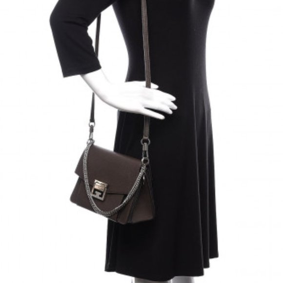 Givenchy Small GV3 Grey Goatskin Shoulder Bag - Picture 15 of 16